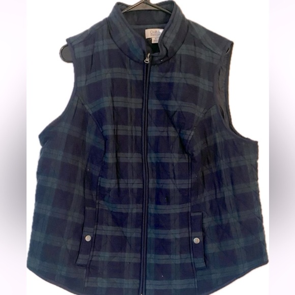 Craft and Barrow Plaid Vest - Picture 1 of 4